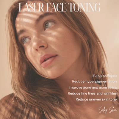 Skin toning - SilkySkin Laser Center’s Skin Toning treatment rejuvenates your skin by reducing pigmentation, fine lines, redness, and acne scars while stimulating collagen for a smoother, brighter, and more youthful glow—all with minimal downtime and maximum results. Skin toning - SilkySkin Laser Center’s Skin Toning treatment rejuvenates your skin by reducing pigmentation, fine lines, redness, and acne scars while stimulating collagen for a smoother, brighter, and more youthful glow—all with minimal downtime and maximum results.
