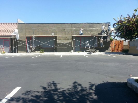 Remodeling Commercial Building - Commercial building Re-Stucco and Remodeling and Exterior Painting project well done.