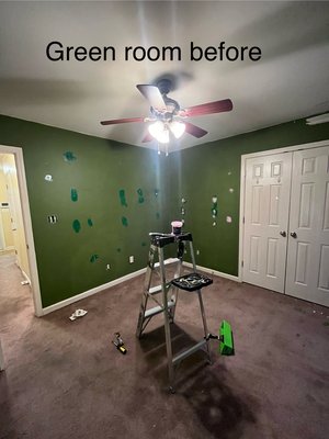 Painted the whole house so the customer could get it on the market. - I went in to paint the green and red room, when I finished the customer loved it and wanted to get the rest of the paint updated. Painted the whole house so the customer could get it on the market. - I went in to paint the green and red room, when I finished the customer loved it and wanted to get the rest of the paint updated.