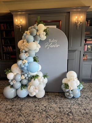 Elegant Baby Shower Backdrop with Balloon Garland - Beautiful and elegant organic balloon garland in soft blue, white, and gray tones, accented with fresh greenery and delicate flowers. Perfectly paired with a custom backdrop to create a stunning focal point for a baby shower.
We design each setup to match your theme, colors, and style, making your celebration unforgettable. Serving Sacramento and surrounding areas. Elegant Baby Shower Backdrop with Balloon Garland - Beautiful and elegant organic balloon garland in soft blue, white, and gray tones, accented with fresh greenery and delicate flowers. Perfectly paired with a custom backdrop to create a stunning focal point for a baby shower.
We design each setup to match your theme, colors, and style, making your celebration unforgettable. Serving Sacramento and surrounding areas.