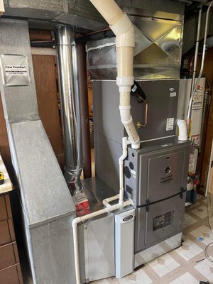New HVAC Istallation - We install brand new full systems for our customers. This project entails the replacement of an existing furnace and air conditioner unit within a residential property. The scope involves removing the old system and installing new, energy-efficient units to enhance heating and cooling capabilities while ensuring optimal indoor comfort.
Key Tasks:
Assessment and Planning: Evaluate the current furnace and air conditioner to determine functionality, efficiency, and compatibility with the property's needs.
Sizing and Selection: Choose appropriately sized furnace and air conditioner units based on the property's square footage, insulation, and climate considerations.
Removal of Old Units: Safely disconnect and remove the existing furnace and air conditioner, ensuring proper disposal or recycling of components.
Installation of New Units: Install the selected furnace and air conditioner, including ductwork adjustments if necessary, to ensure proper airflow and functionality.
Testing and Calibration: Conduct thorough testing of the new system to verify performance, efficiency, and safety. Calibrate settings for optimal operation.
Final Inspection and Cleanup: Perform a final inspection to ensure compliance with building codes and regulations. Clean up the work area and dispose of any debris or packaging materials.
Client Education: Provide the property owner with instructions on operating and maintaining the new furnace and air conditioner to maximize lifespan and efficiency.
Duration: The project timeline may vary depending on factors such as the complexity of the installation, accessibility of the site, and weather conditions. Typically, the replacement process can be completed within a few days to a week.
Benefits:
Improved energy efficiency leading to potential cost savings on utility bills.
Enhanced indoor comfort with reliable heating and cooling capabilities.
Reduced environmental impact through the use of energy-efficient equipment.
Increased property value and marketability with modern, high-efficiency HVAC systems.
Overall, this project aims to upgrade the property's heating and cooling infrastructure, providing long-term benefits in comfort, efficiency, and sustainability. New HVAC Istallation - We install brand new full systems for our customers. This project entails the replacement of an existing furnace and air conditioner unit within a residential property. The scope involves removing the old system and installing new, energy-efficient units to enhance heating and cooling capabilities while ensuring optimal indoor comfort.
Key Tasks:
Assessment and Planning: Evaluate the current furnace and air conditioner to determine functionality, efficiency, and compatibility with the property's needs.
Sizing and Selection: Choose appropriately sized furnace and air conditioner units based on the property's square footage, insulation, and climate considerations.
Removal of Old Units: Safely disconnect and remove the existing furnace and air conditioner, ensuring proper disposal or recycling of components.
Installation of New Units: Install the selected furnace and air conditioner, including ductwork adjustments if necessary, to ensure proper airflow and functionality.
Testing and Calibration: Conduct thorough testing of the new system to verify performance, efficiency, and safety. Calibrate settings for optimal operation.
Final Inspection and Cleanup: Perform a final inspection to ensure compliance with building codes and regulations. Clean up the work area and dispose of any debris or packaging materials.
Client Education: Provide the property owner with instructions on operating and maintaining the new furnace and air conditioner to maximize lifespan and efficiency.
Duration: The project timeline may vary depending on factors such as the complexity of the installation, accessibility of the site, and weather conditions. Typically, the replacement process can be completed within a few days to a week.
Benefits:
Improved energy efficiency leading to potential cost savings on utility bills.
Enhanced indoor comfort with reliable heating and cooling capabilities.
Reduced environmental impact through the use of energy-efficient equipment.
Increased property value and marketability with modern, high-efficiency HVAC systems.
Overall, this project aims to upgrade the property's heating and cooling infrastructure, providing long-term benefits in comfort, efficiency, and sustainability.