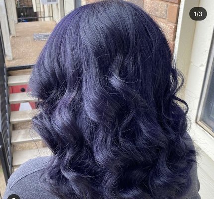 Full blue/purple hair color transformation - Full blue/purple hair color transformation Full blue/purple hair color transformation - Full blue/purple hair color transformation
