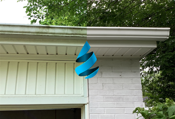 House, pool, and brick clenaing - This house-cleaning project was completed for a neighbor. Their siding, gutters, and fence were cleaned at a price that the owner said was "far better than competitor's quotes".