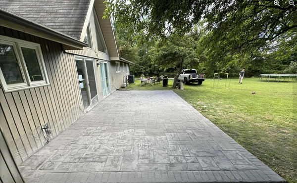 Stamped Concrete Patio - Call us for all of your concrete needs.