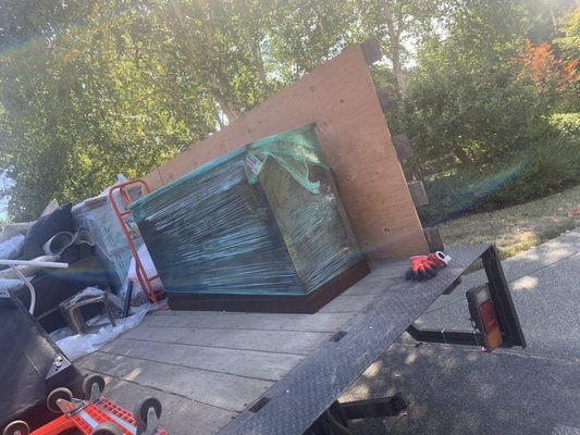 Hard work pays off - Customer had a very heavy item needed removing from the house without tearing up the price Hard work pays off - Customer had a very heavy item needed removing from the house without tearing up the price