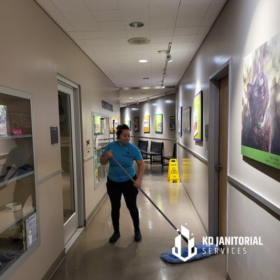 Veterinary & Animal Hospitals - When it comes to animals, the fur, dirt, and other debris tracked into the office can be difficult to clean unless you have the proper equipment. Especially during busier hours, vet staff often lack the time to clean between appointments.
KD Janitorial Services fortunately, offers these necessary cleaning services so your team doesn’t have to take on additional responsibilities they should not need to do.
These services cover all the spaces in your veterinary clinic including the waiting room, exam rooms, treatment rooms, staff-only areas, the front desk and more. Veterinary & Animal Hospitals - When it comes to animals, the fur, dirt, and other debris tracked into the office can be difficult to clean unless you have the proper equipment. Especially during busier hours, vet staff often lack the time to clean between appointments.
KD Janitorial Services fortunately, offers these necessary cleaning services so your team doesn’t have to take on additional responsibilities they should not need to do.
These services cover all the spaces in your veterinary clinic including the waiting room, exam rooms, treatment rooms, staff-only areas, the front desk and more.