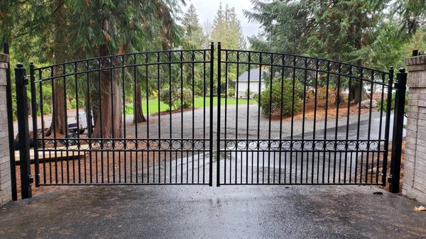 Steel Double Swing Gate - Secure your driveway entrance with a new steel double swing gate. Steel Double Swing Gate - Secure your driveway entrance with a new steel double swing gate.