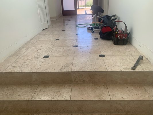 Floor demo & thin-set removed. - This was 200 sq. feet of tile removal with thin-set grinding down to subfloor, ready for new tile installation customer very happy! Floor demo & thin-set removed. - This was 200 sq. feet of tile removal with thin-set grinding down to subfloor, ready for new tile installation customer very happy!