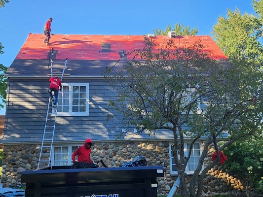 Roof Installation - Here are a few shots of our crew hard at work! Roof Installation - Here are a few shots of our crew hard at work!