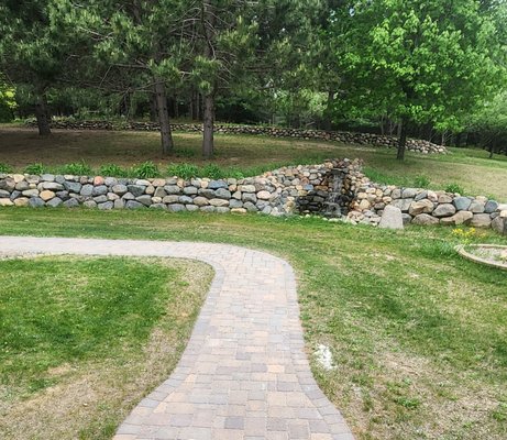 Water fall and Rock wall - The homeowner had been wanting to build this water fall feature for his wife for years. So we got her done for them! Water fall and Rock wall - The homeowner had been wanting to build this water fall feature for his wife for years. So we got her done for them!