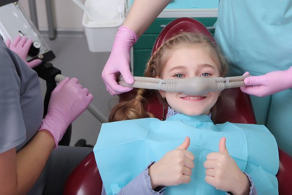 Sedation Dentistry - Our pediatric dentists provide a safe, comfortable environment for kids of all ages. In case kiddos need a little more courage, we offer levels of sedation ranging from laughing gas to oral conscious sedation & general anesthesia/ IV sedation
