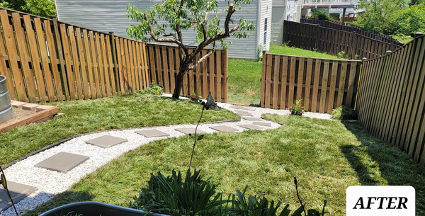 Overgrown Backyard into Beautiful Backyard! - Backyard a mess? We can fix that. Send an email over to enriquezremodelinglandscaping@gmail.com or a call/text to 703-655-1497 to schedule a quote with us today! We would be happy to work on a project for you!