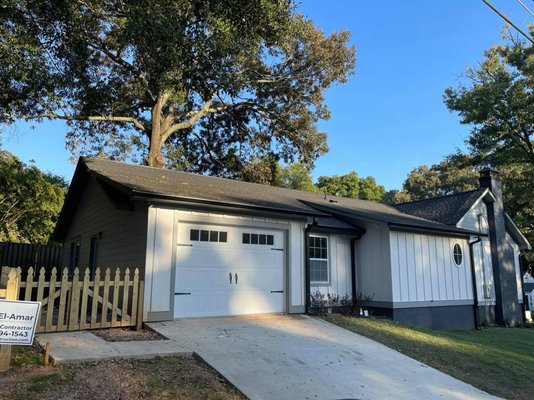 New Attached Garage - This project consisted of demolition, framing, and new construction of a three-car garage.