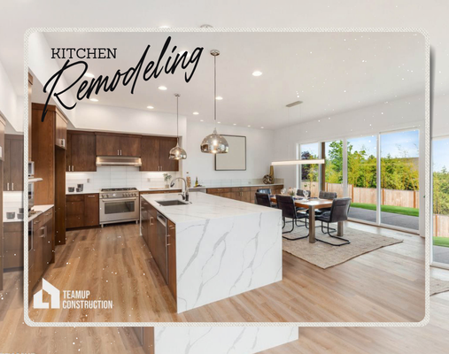 Culinary Glamour: A Kitchen Designed to Impress - At Teamup Construction, we believe the kitchen is the heart of the home—a place where memories are made, meals are shared, and life unfolds. Our kitchen remodeling service blends high-end style with practical functionality: whether you envision a modern open layout or a refined traditional design, we create a space that reflects your signature taste. Serving Pasadena, Glendale, Burbank and the wider Los Angeles area, we cover every step from personalized design and 3D visualization to selective demolition, structural prep, systems upgrades, custom cabinetry and flooring installation—including painting, trim work and the final walkthrough. With premium materials, expert craftsmanship and seamless project management, we deliver beautiful kitchens that perform beautifully too—on time and tailored to your lifestyle. Let us help you bring your culinary vision to life.