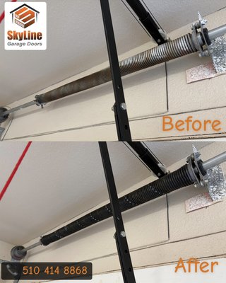 Garage Door Spring Replacement - Professional replacement of broken or worn garage door torsion and extension springs. Service includes proper spring sizing, safe removal of damaged springs, precise installation, balance adjustment, and full safety testing to ensure smooth and reliable door operation.