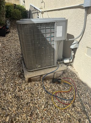 A/C repair in Pismo Beach - The client called and tell that his Air conditioner not cooling after inspection and measuring the pressure in the system we detected that there was a leak and not enough refrigerant in the system. That’s why ac was not calling properly. A/C repair in Pismo Beach - The client called and tell that his Air conditioner not cooling after inspection and measuring the pressure in the system we detected that there was a leak and not enough refrigerant in the system. That’s why ac was not calling properly.
