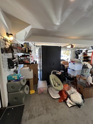 Garage Overhaul - This Carlsbad family was ready to reclaim their garage and needed it to function as a workout space, an office, a laundry room, a tool space and storage. They were delighted with the clear, thoughtful zones for each function and labels to keep things put in the right spot going forward. Garage Overhaul - This Carlsbad family was ready to reclaim their garage and needed it to function as a workout space, an office, a laundry room, a tool space and storage. They were delighted with the clear, thoughtful zones for each function and labels to keep things put in the right spot going forward.