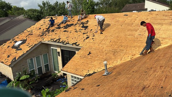 New Roof in Houston, TX - Full roof replacement completed in Houston, TX — included complete tear-off, decking repairs, underlayment installation, and new roofing for long-lasting protection and curb appeal. New Roof in Houston, TX - Full roof replacement completed in Houston, TX — included complete tear-off, decking repairs, underlayment installation, and new roofing for long-lasting protection and curb appeal.