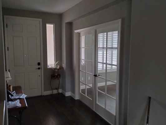 French Door Installation - Client wanted to make a better work environment for his office area. French door was a great addition to his workspace.