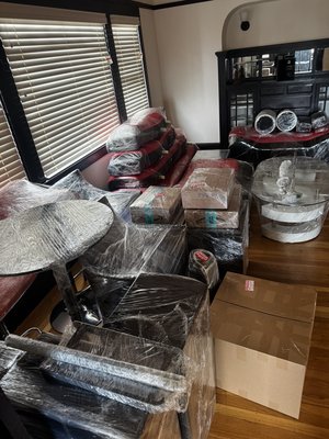 Apartment to Storage Unit - We made sure everything was properly wrapped before taking it to storage. Apartment to Storage Unit - We made sure everything was properly wrapped before taking it to storage.