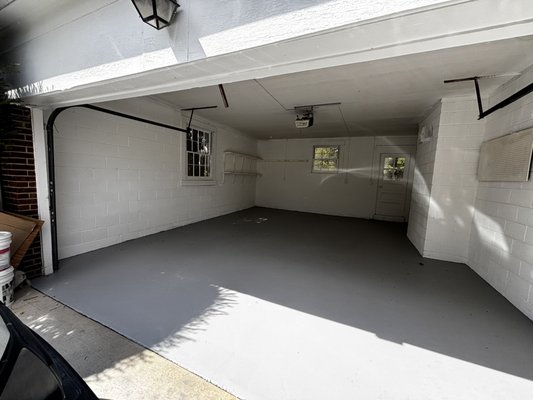 Floor Refresh - This project included a complete floor makeover for both the garage and basement. Our team handled everything from deep surface cleaning and prepping to applying high-quality, durable floor paint. The result: a cleaner, brighter, and more modern look that adds value and protection to the home.