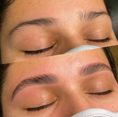 Brow Lamination, Tinting, Threading, & Waxing - Brow Lamination - This new trend involves enhancing what you already have by manipulating the hairs and retrain their growth pattern to offer a fuller brow. This treatment lasts up to six weeks and is often paired with brow tinting for a bolder look.
Brow Tinting - This process involves applying semi-permanent dye to enhance, shape, and defined the brows all while giving them a thicker, more prominent appearance. We have a wide assortment of shades to choose from, encompassing everyone from blondes, to brunettes, to everything in between.
Brow Threading & Shaping - This service starts with eyebrow mapping, which is a shaping technique that uses the golden ratio and facial proportions to help achieve symmetry and sculpt the most flattering shape for your brows. It is followed by threading, which involves removing the entire hair, including the root, by trapping the hairs between threads and lifting them out whole. Threading is less painful than waxing and results can last slightly longer, at an average of 4 to 5 weeks.
Brow Waxing & Shaping - This service starts with eyebrow mapping, which is a shaping technique that uses the golden ratio and facial proportions to help achieve symmetry and sculpt the most flattering shape for your brows. It is followed by waxing, which involves applying warm wax and removing it with a cloth strip in the opposite direction that the hair grows.` Brow Lamination, Tinting, Threading, & Waxing - Brow Lamination - This new trend involves enhancing what you already have by manipulating the hairs and retrain their growth pattern to offer a fuller brow. This treatment lasts up to six weeks and is often paired with brow tinting for a bolder look.
Brow Tinting - This process involves applying semi-permanent dye to enhance, shape, and defined the brows all while giving them a thicker, more prominent appearance. We have a wide assortment of shades to choose from, encompassing everyone from blondes, to brunettes, to everything in between.
Brow Threading & Shaping - This service starts with eyebrow mapping, which is a shaping technique that uses the golden ratio and facial proportions to help achieve symmetry and sculpt the most flattering shape for your brows. It is followed by threading, which involves removing the entire hair, including the root, by trapping the hairs between threads and lifting them out whole. Threading is less painful than waxing and results can last slightly longer, at an average of 4 to 5 weeks.
Brow Waxing & Shaping - This service starts with eyebrow mapping, which is a shaping technique that uses the golden ratio and facial proportions to help achieve symmetry and sculpt the most flattering shape for your brows. It is followed by waxing, which involves applying warm wax and removing it with a cloth strip in the opposite direction that the hair grows.`