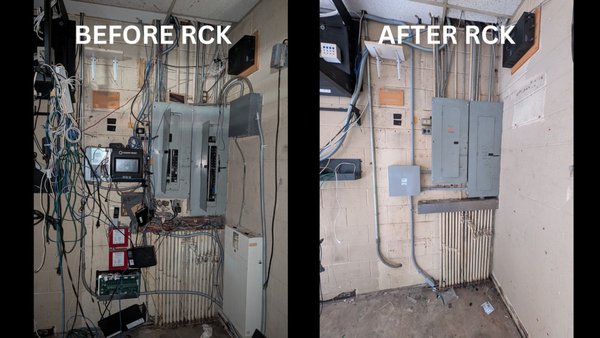 Gas Station Service Cleanup and Grounding - Abandoned service? No Problem! RCK Electric has the knowledge and skill to get you code compliant in no time. We took our time to establish Vandal Proof grounding and bonding for this gas station, as well as providing some major clearance for the electrical service. Gas Station Service Cleanup and Grounding - Abandoned service? No Problem! RCK Electric has the knowledge and skill to get you code compliant in no time. We took our time to establish Vandal Proof grounding and bonding for this gas station, as well as providing some major clearance for the electrical service.