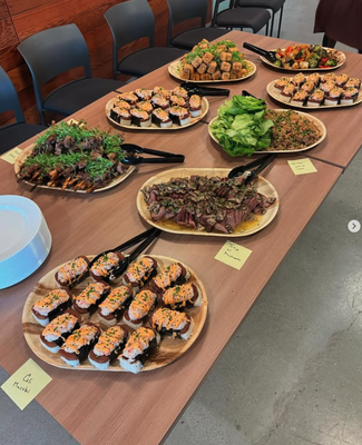 Let us cater your Lunch! - Looking for a hassle-free lunch solution? Our lunch catering service offers fresh, delicious meals that everyone will love! From sandwiches and wraps to salads and hot entrees, we provide a variety of options to suit all tastes and dietary needs. Perfect for corporate events, meetings, or team lunches. We deliver right to your door, ensuring your group enjoys a satisfying, nutritious meal without the stress. Order now and make your next lunch break a breeze! Contact us to customize your perfect spread.