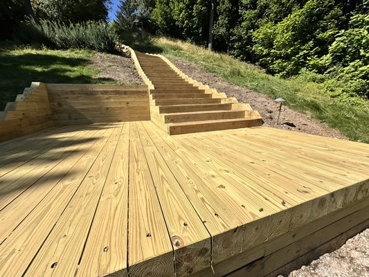 Custom Hillside Deck & Staircase – Glenview Area - At Handy Hero LLC, we specialize in high-end exterior and interior handyman and remodeling services across Chicago and surrounding suburbs. This project showcases a custom-built hillside staircase and deck, designed for maximum durability, safety, and visual appeal. Every step and board was individually measured, cut, and installed to follow the natural slope of the landscape — creating a seamless connection between architecture and nature.

Our company is fully insured with $1,000,000 coverage, and every project includes a 365-day workmanship guarantee. With over 9 years of engineering and construction experience, Handy Hero delivers the quality and precision expected from professional craftsmen. Whether you need a complex outdoor structure like this one or smaller handyman work, our commitment to excellence remains the same — clean, safe, on time, and built to last.

We carefully selected treated lumber to withstand Chicago’s climate, reinforced the main beams for long-term stability, and applied advanced protection against moisture and UV damage. The result is a staircase that not only enhances property value but also becomes a design feature on its own.

Our clients often choose Handy Hero for:
– Custom deck and porch construction
– Staircase and railing replacement
– Painting and refinishing (interior & exterior)
– Drywall repair and installation
– TV mounting, lighting installation, and general handyman work

Every project is approached with the same attention to detail — from planning and materials to cleanup. We don’t just build; we engineer and perfect.

Serving Chicago and Suburbs:
West Loop, Lincoln Park, Lakeview, North Center, Roscoe Village, Logan Square, Evanston, Wilmette, Winnetka, Glencoe, Glenview, Northbrook, Highland Park, Deerfield, Lincoln Square, West Town, The Loop, Near North Side, Avondale, Oak Brook, Elmhurst, Hinsdale — and more.

If you live in one of these neighborhoods, Handy Hero is your reliable choice for same-day handyman service and complex projects alike. Our team brings the discipline of engineering and the precision of craftsmanship to every home.

We understand that property owners expect not just good work but long-lasting, worry-free results. That’s why we offer transparent pricing, free estimates, and detailed consultations before any project begins. From large multi-level decks to simple repairs, Handy Hero ensures the best materials, the strongest finishes, and a clean final result that exceeds expectations.

We believe that a deck or staircase is more than just wood and nails — it’s a reflection of craftsmanship, pride, and trust. Our satisfied clients across Chicago often mention how our team communicates clearly, arrives on time, and always leaves the site spotless.

Whether you need a new staircase in Lakeview, a porch remodel in Wilmette, a basement drywall installation in Lincoln Park, or an entire outdoor deck rebuild in Oak Brook or Hinsdale, Handy Hero LLC is ready to bring your vision to life.

Request your free quote today and see why homeowners throughout Chicago and suburbs trust Handy Hero for reliable, insured, and guaranteed results.

Handy Hero LLC – Handyman & Remodeling Chicago
• $1M Insurance Coverage
• 365-Day Workmanship Guarantee
• 9+ Years Engineering Experience
• Free Estimates & Same-Day Availability

Serving Chicago and Suburbs: West Loop, Lincoln Park, Lakeview, North Center, Roscoe Village, Logan Square, Evanston, Wilmette, Winnetka, Glencoe, Glenview, Northbrook, Highland Park, Deerfield, Lincoln Square, West Town, The Loop, Near North Side, Avondale, Oak Brook, Elmhurst, Hinsdale, and more.