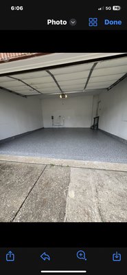 Rough garage turned into gym room - This was done in so called finished garage that needed to be refinished as far as drywall seams and vent boxes and ceilings then touched off with trim and new door opener