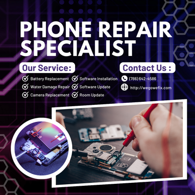 Wegowefix: Your One-Stop Destination for Expert Phone Repairs in Miami, FL - In today's digital age, smartphones have become an integral part of our daily lives. These powerful devices help us stay connected, productive, and entertained. However, when unfortunate accidents happen and our beloved phones encounter issues, finding a reliable and efficient repair service can be crucial. Welcome to Wegowefix, your trusted partner for all your phone repair needs in Miami, FL. Conveniently located at 14033 SW 142nd St, we are your go-to destination for top-notch cell phone repairs, offering services for various brands, including Samsung, Apple, and more.
Expert Phone Repair Near You
Searching for "phone repair near me" or "cell phone repair near me"? Look no further! At Wegowefix, we understand the importance of a quick and reliable solution to get your phone back to its optimal state. Our skilled technicians are ready to tackle various phone issues, from cracked screens and battery replacements to water damage repairs and more. Rest assured, your smartphone is in capable hands.
Samsung Phone Repair Specialists
As Samsung phone repair experts, we know the ins and outs of these devices. Whether it's a shattered screen or a malfunctioning component, we can handle it all. Our team uses genuine Samsung parts and state-of-the-art technology to ensure your phone is restored to its original functionality.
Comprehensive Mobile Phone Repair Services
From Samsung to Apple, T-Mobile to Verizon, and more, we cater to various brands, making us your comprehensive mobile phone repair shop. Whether you own an iPhone, Samsung Galaxy, or any other popular brand, we have the expertise and tools to provide efficient repairs.
Swift and Professional Repairs
At Wegowefix, we value your time and understand the inconvenience of being without your phone. That's why we strive to provide quick and professional phone repair services. Our team works diligently to get your device back in your hands as soon as possible, so you can stay connected to what matters most.
Wide Range of Services
Our phone repair services encompass a wide array of issues, including battery replacements, screen repairs, charging port repairs, microphone fixes, and much more. Whatever problem you may be facing, we have the solution.
High-Quality Repairs with Trusted Parts
We take pride in our commitment to quality repairs. Using only trusted parts and advanced repair techniques, we ensure that your phone functions optimally after each repair. Your satisfaction and trust are essential to us.
Customer-Centric Approach
At Wegowefix, we believe in putting the customer first. Our friendly staff is always ready to assist you and answer any questions you may have. We keep you informed throughout the repair process, providing transparent and open communication.
When it comes to phone repairs in Miami, FL, Wegowefix stands out as your one-stop destination. Located at 14033 SW 142nd St, we offer expert and efficient phone repair services for a wide range of brands, including Samsung and Apple. With a customer-centric approach, quality repairs, and swift turnaround times, we are dedicated to providing the best solutions for your phone-related woes. Next time you search for "phone repair shops near me" or need assistance with your mobile phone, visit Wegowefix and experience exceptional service that brings your device back to life. Wegowefix: Your One-Stop Destination for Expert Phone Repairs in Miami, FL - In today's digital age, smartphones have become an integral part of our daily lives. These powerful devices help us stay connected, productive, and entertained. However, when unfortunate accidents happen and our beloved phones encounter issues, finding a reliable and efficient repair service can be crucial. Welcome to Wegowefix, your trusted partner for all your phone repair needs in Miami, FL. Conveniently located at 14033 SW 142nd St, we are your go-to destination for top-notch cell phone repairs, offering services for various brands, including Samsung, Apple, and more.
Expert Phone Repair Near You
Searching for "phone repair near me" or "cell phone repair near me"? Look no further! At Wegowefix, we understand the importance of a quick and reliable solution to get your phone back to its optimal state. Our skilled technicians are ready to tackle various phone issues, from cracked screens and battery replacements to water damage repairs and more. Rest assured, your smartphone is in capable hands.
Samsung Phone Repair Specialists
As Samsung phone repair experts, we know the ins and outs of these devices. Whether it's a shattered screen or a malfunctioning component, we can handle it all. Our team uses genuine Samsung parts and state-of-the-art technology to ensure your phone is restored to its original functionality.
Comprehensive Mobile Phone Repair Services
From Samsung to Apple, T-Mobile to Verizon, and more, we cater to various brands, making us your comprehensive mobile phone repair shop. Whether you own an iPhone, Samsung Galaxy, or any other popular brand, we have the expertise and tools to provide efficient repairs.
Swift and Professional Repairs
At Wegowefix, we value your time and understand the inconvenience of being without your phone. That's why we strive to provide quick and professional phone repair services. Our team works diligently to get your device back in your hands as soon as possible, so you can stay connected to what matters most.
Wide Range of Services
Our phone repair services encompass a wide array of issues, including battery replacements, screen repairs, charging port repairs, microphone fixes, and much more. Whatever problem you may be facing, we have the solution.
High-Quality Repairs with Trusted Parts
We take pride in our commitment to quality repairs. Using only trusted parts and advanced repair techniques, we ensure that your phone functions optimally after each repair. Your satisfaction and trust are essential to us.
Customer-Centric Approach
At Wegowefix, we believe in putting the customer first. Our friendly staff is always ready to assist you and answer any questions you may have. We keep you informed throughout the repair process, providing transparent and open communication.
When it comes to phone repairs in Miami, FL, Wegowefix stands out as your one-stop destination. Located at 14033 SW 142nd St, we offer expert and efficient phone repair services for a wide range of brands, including Samsung and Apple. With a customer-centric approach, quality repairs, and swift turnaround times, we are dedicated to providing the best solutions for your phone-related woes. Next time you search for "phone repair shops near me" or need assistance with your mobile phone, visit Wegowefix and experience exceptional service that brings your device back to life.