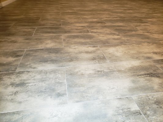New Tile Installation - This tile was done in a baseman complete floor tile installation. New Tile Installation - This tile was done in a baseman complete floor tile installation.
