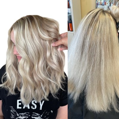 Reverse Balayage - This beautiful client of mine went super blonde for a while and now that fall is here we are adding in some depth Reverse Balayage - This beautiful client of mine went super blonde for a while and now that fall is here we are adding in some depth