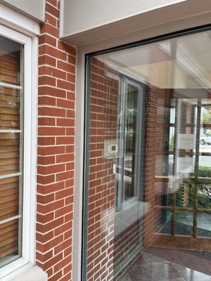 Commercial glass framing - Pictures from a recent vestibule trim color change. DTM paint was used on all metal framing.