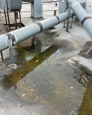 Roof Inspection on commercial building - If you are a business owner and suspect you have a leak. Call a professional right away! Don’t wait until it’s too late ! Yearly inspections and Maintenance can help avoid situations like this. Call us today at 714-646-1403 to schedule your roof inspection!