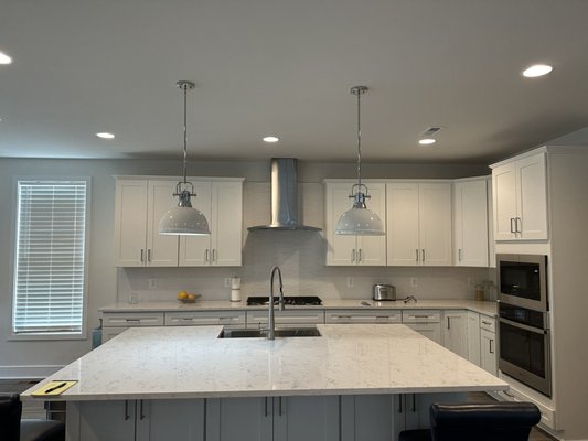 Recessed lights and fixture installed completed by Infinite Electric in Northern VA! - Recessed lights and fixture installed completed by Infinite Electric in Northern VA!