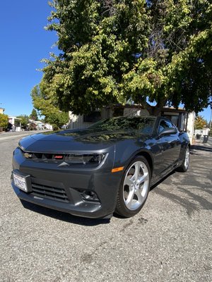2015 Camaro SS one-step polish & sealant - This beautiful 2015 Camaro SS came to us for paint decontamination, a one-step polish, 6-month paint sealant, and trim restoration. I love how the metallic paint pops! 2015 Camaro SS one-step polish & sealant - This beautiful 2015 Camaro SS came to us for paint decontamination, a one-step polish, 6-month paint sealant, and trim restoration. I love how the metallic paint pops!