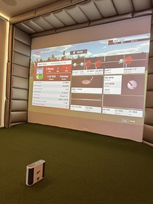 Desert Mountain Custom Golf Simulator / Media Room - We converted this Desert Mountain community homeowners office into a custom mixed media and golf simulator room. Desert Mountain Custom Golf Simulator / Media Room - We converted this Desert Mountain community homeowners office into a custom mixed media and golf simulator room.