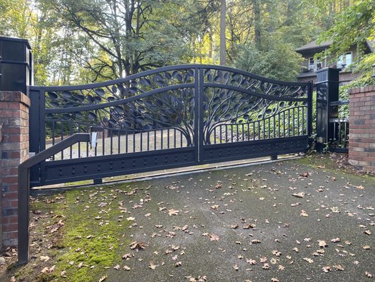 gate installation - New custom gates installed today for another happy customer gate installation - New custom gates installed today for another happy customer
