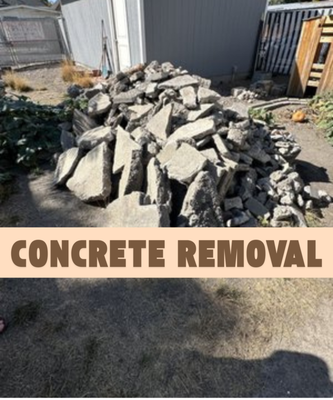 Concrete Removal - Mountain Man Junk Solutions offers fast, safe, and dependable concrete removal for residential and commercial properties across Salt Lake City. Whether you need broken slabs, sidewalks, patios, steps, or construction debris hauled away, our team handles all the heavy lifting, loading, and disposal. We work efficiently, protect surrounding areas from damage, and recycle concrete whenever possible. From small residential tear-outs to larger construction cleanups, we make concrete removal clean, simple, and stress-free.