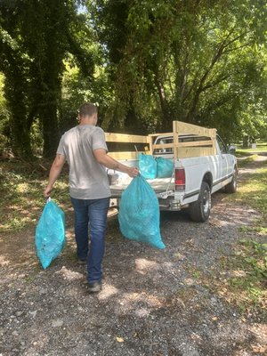 Dump hauling - Every Saturday we have a set of customers that we pick up trash for and it only costs 35$ a month!