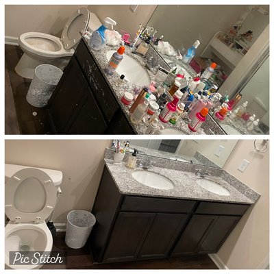 Cleanings - Before and after