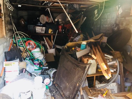 Garage Cleanout - Full one car garage cleared out. Approximately 5,000 lbs of debris. Garage Cleanout - Full one car garage cleared out. Approximately 5,000 lbs of debris.