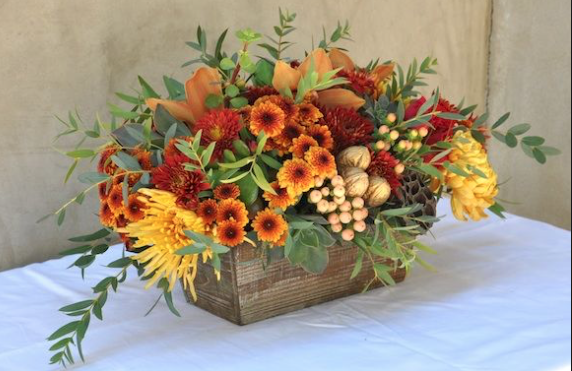 Fall Flowers For Fun - We are happy to provide season themed florals for your home or office or home office! Prices range from $65-$100 depending on style and size.