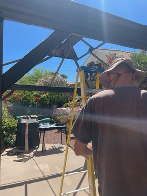 Gazebo assemble - A friendly neighbor from NW Las Vegas ask me about to assemble a gazebo. I said yes. Need round 8hrs. It was a lot of parts but with my expirience and my tools i finished it in round 6 1/2 hrs. Gazebo assemble - A friendly neighbor from NW Las Vegas ask me about to assemble a gazebo. I said yes. Need round 8hrs. It was a lot of parts but with my expirience and my tools i finished it in round 6 1/2 hrs.