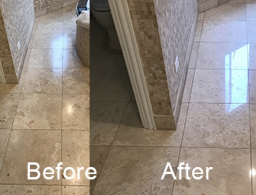 Project Type: Natural Stone Restoration – Travertine Cleaning & Polishing – Tile & Grout Cleaning - Project Type: Natural Stone Restoration – Travertine Cleaning & Polishing – Tile & Grout Cleaning
Location: Burr Ridge, IL 60527

Property Type: Residential Home

Scope of Work:

Full Restoration to Satin Polish – Travertine Floor
Tile and Grout Cleaning, Grout Cleaning
Service Area: Master Bedroom Bathroom, floor and jacuzzi
Project Price: $750 (General Price) 

Service Duration: 1 days

Project Notes: Client was very happy with service. It had been some years since she had anything done to her master bathroom. We achieved the level of sheen she once had on her floor, performed a final clean, and sealed her surfaces to ensure she will not have permanent staining.