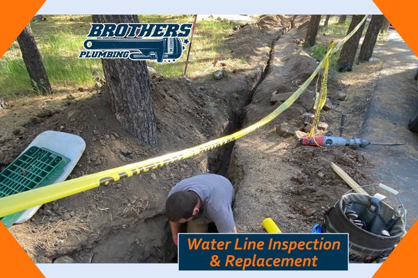 Waterline Inspection & Replacement - xperiencing low water pressure, leaks, or discolored water? Brothers Plumbing offers professional water line inspection and replacement services in Lake Arrowhead, Big Bear and surrounding areas. Our expert team uses advanced leak detection and inspection technology to identify issues and provide efficient, long-lasting solutions.
Whether you need a minor repair or a full water line replacement, we ensure minimal disruption and top-quality workmanship to keep your home’s water supply flowing smoothly. Call today for an estimate and reliable water line services you can trust! Waterline Inspection & Replacement - xperiencing low water pressure, leaks, or discolored water? Brothers Plumbing offers professional water line inspection and replacement services in Lake Arrowhead, Big Bear and surrounding areas. Our expert team uses advanced leak detection and inspection technology to identify issues and provide efficient, long-lasting solutions.
Whether you need a minor repair or a full water line replacement, we ensure minimal disruption and top-quality workmanship to keep your home’s water supply flowing smoothly. Call today for an estimate and reliable water line services you can trust!