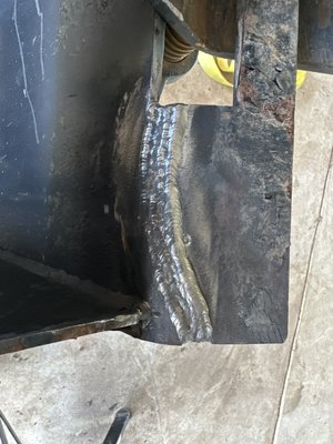 Fork repair - This was done on a bobcat skid steer forks broke when customer tried to lift something heavy. Fork repair - This was done on a bobcat skid steer forks broke when customer tried to lift something heavy.