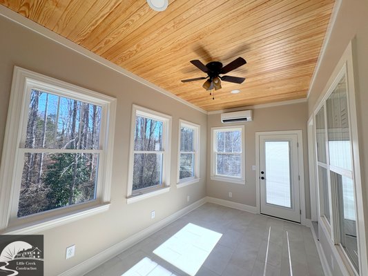 Screen Porch to 4 Season Conversion - From screen porch to year-round comfort 🙌
This Yadkinville home now features a beautiful pine tongue-and-groove ceiling, durable tile flooring, and a mini-split HVAC system—turning this space into a true 4-season room the homeowners can enjoy in every season.
Built by Little Creek Construction LLC
HVAC by Gwynn HVAC
Electrical by Cook Electrical Solutions Screen Porch to 4 Season Conversion - From screen porch to year-round comfort 🙌
This Yadkinville home now features a beautiful pine tongue-and-groove ceiling, durable tile flooring, and a mini-split HVAC system—turning this space into a true 4-season room the homeowners can enjoy in every season.
Built by Little Creek Construction LLC
HVAC by Gwynn HVAC
Electrical by Cook Electrical Solutions