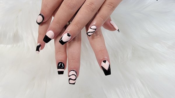 Dark Designs - These nails are a great example of what you can do with dark polishes.
